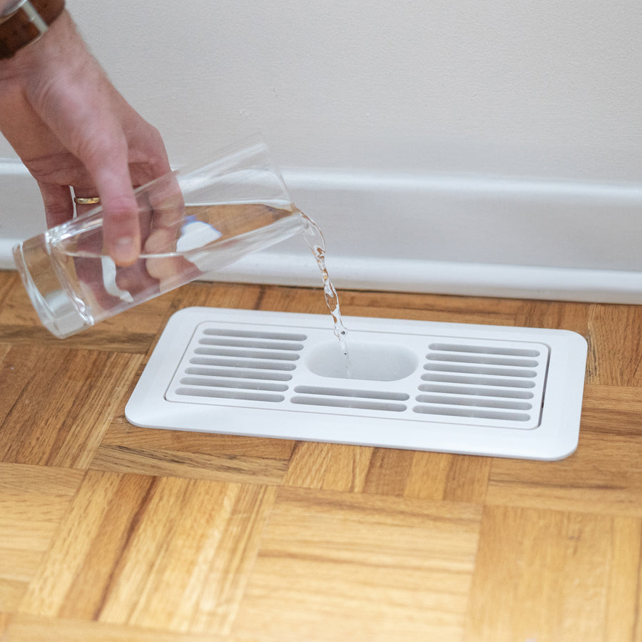 EverVent with water in floor register humidifier inside vent